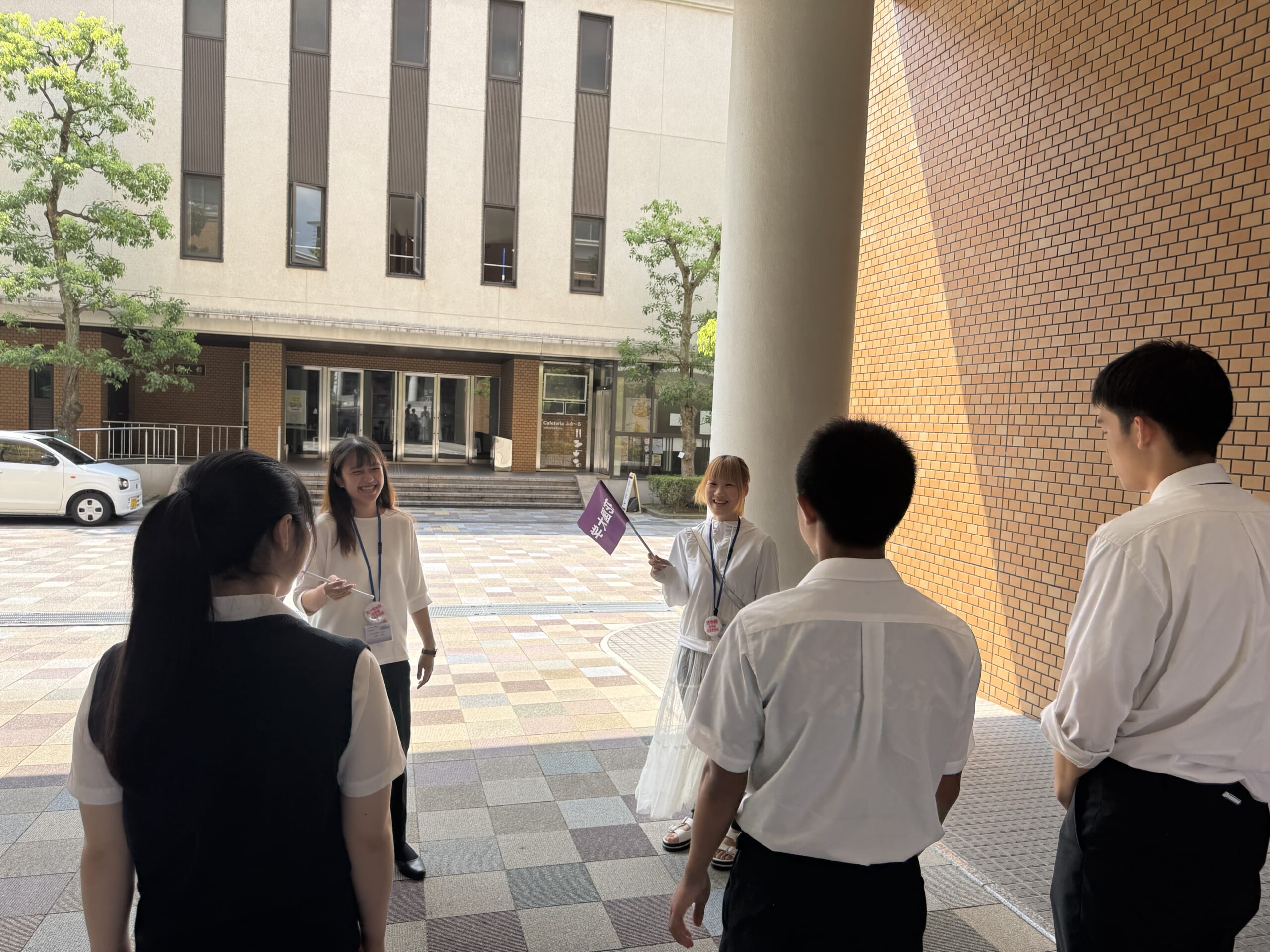 花園高等学校との高大接続授業を行いました